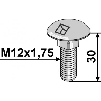 Varžtas M12x1,75 Varžtas M12x1,75