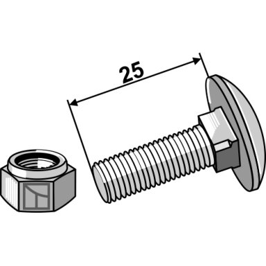 Varžtas - M8 x 25