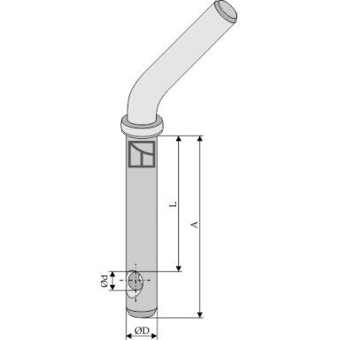 Kaištis with curved handle