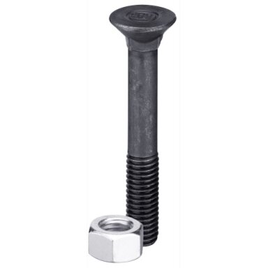 Plūgo varžtas DIN608 M16x2x105 ir šešiakampė veržlė