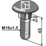 Varžtas plokščia galvute - M16x1,5 1