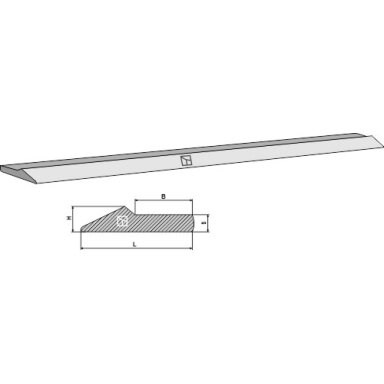Krautuvo kaušo peilis HB500 - 101x46x6000