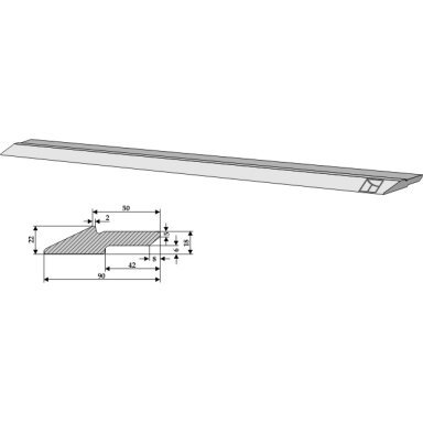 Krautuvo kaušo peilis x 22 mm