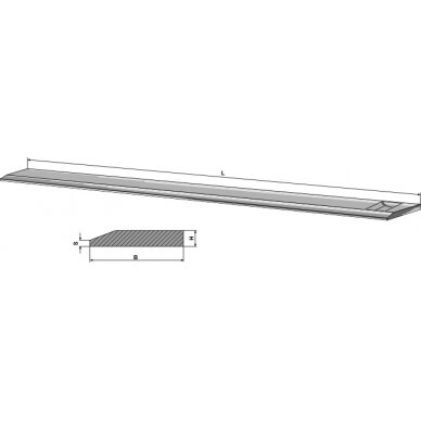 Krautuvo kaušo peilis - 100x15x2000 1
