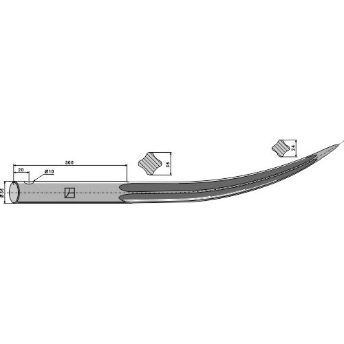 Kaltased curved tine 1