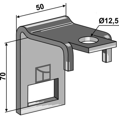 Laikiklis 32 x 10 su pastiprinimu 32 x 10