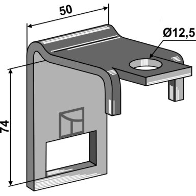 Laikiklis 32 x 12 su pastiprinimu 32 x 10