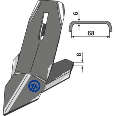 Greitai keičiamas noragėlis - 180mm
