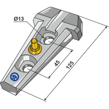 Bourgault adapterio komplektas, 125 mm, 200 Series