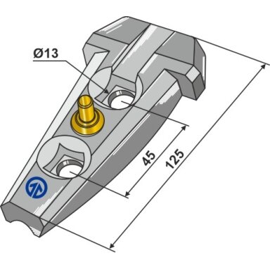 RF22679 Adapterio komplektas Kverneland, 200 Series