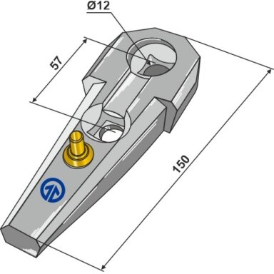 Bourgault adapterio komplektas, 150 mm, 200 Series