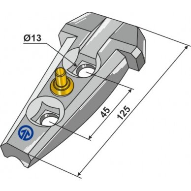 RF22679 Adapterio komplektas Kverneland, 200 Series 1