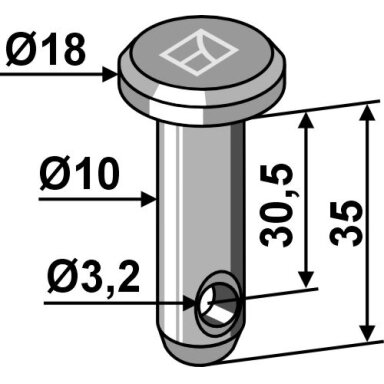 Kaištis Ø10x35