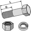 Varžtas su veržle and split washer - 5/8''UNF 1