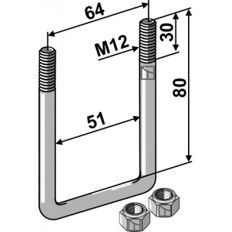 Kilpinis varžtas - M12x1,75 1