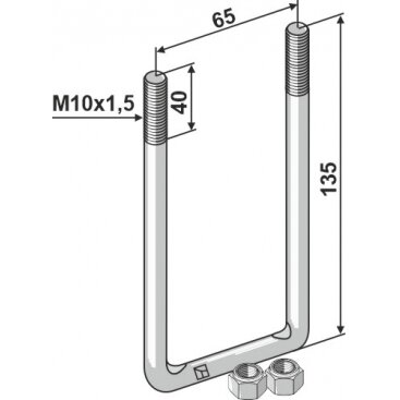 Kilpinis varžtas - M10x1,5 1