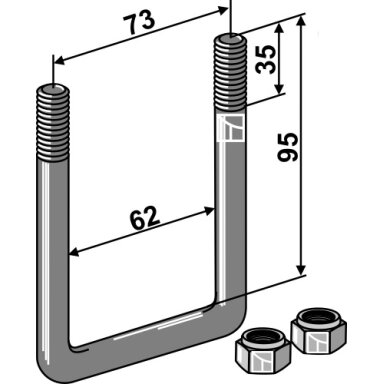 Kilpinis varžtas - M12x1,75