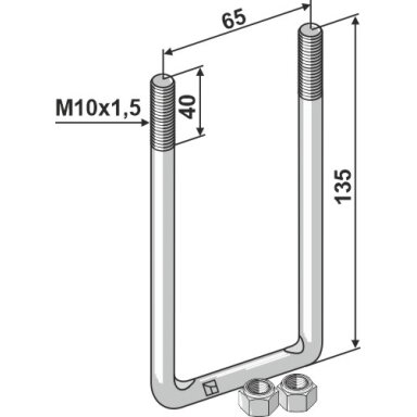 Kilpinis varžtas - M10x1,5