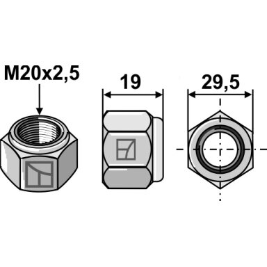 Savaime užsifiksuojanti veržlė M20x2,5