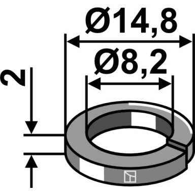Fiksavimo poveržlė Ø14,8x2xØ8,2