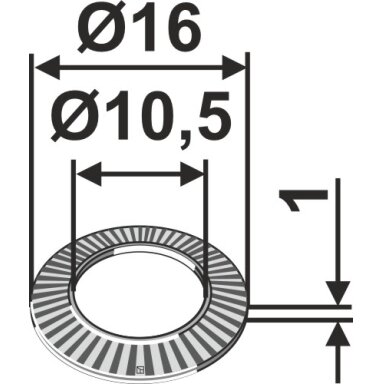 Fiksavimo poveržlė Ø16x1xØ10,5