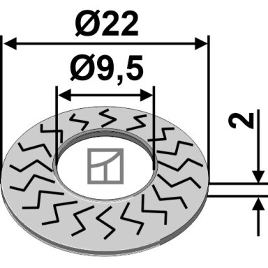 Fiksavimo poveržlė Ø22x2xØ9,5