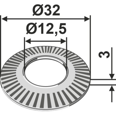 Fiksavimo poveržlė Ø32x3xØ12,5