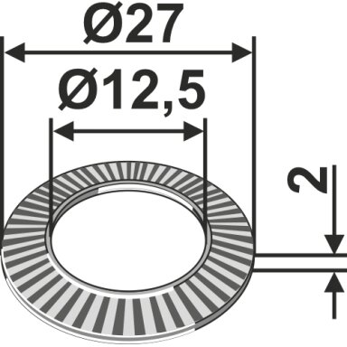 Fiksavimo poveržlė Ø27x2xØ12,5