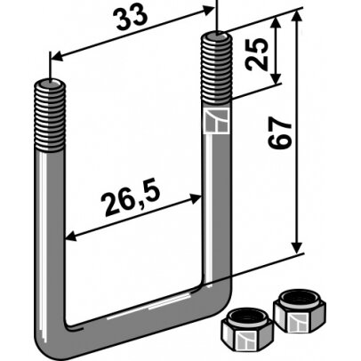 Kilpinis varžtas - M8x1,25 1