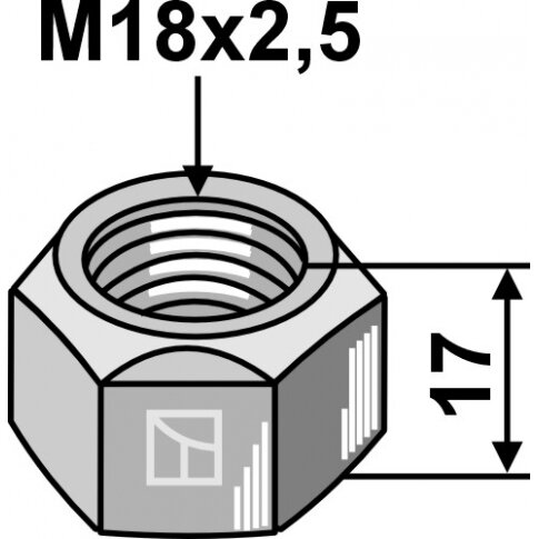 Savaime užsifiksuojanti veržlė - M18x2,5 Savaime užsifiksuojanti veržlė - M18x2,5