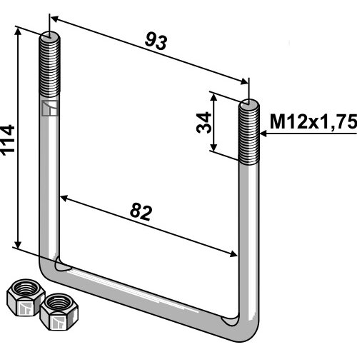 Kilpinis varžtas - M12x1,75