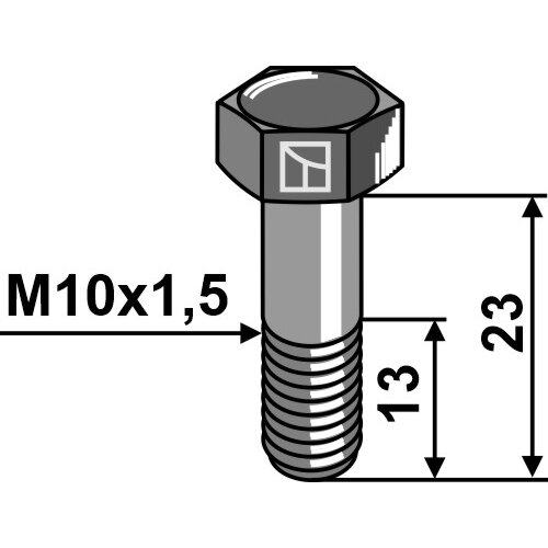 Šešiakampis varžtas - M10x1,5 - 8.8 1