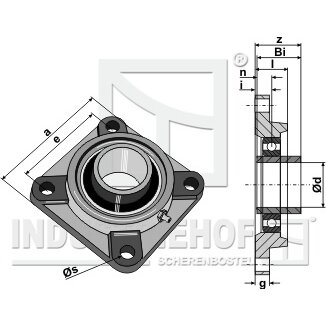 Įtempimo guolis UCF - Ø50 Įtempimo guolis UCF - Ø50