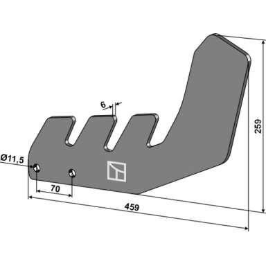 33710028 Išlyginimo lenta Lemken, 460mm