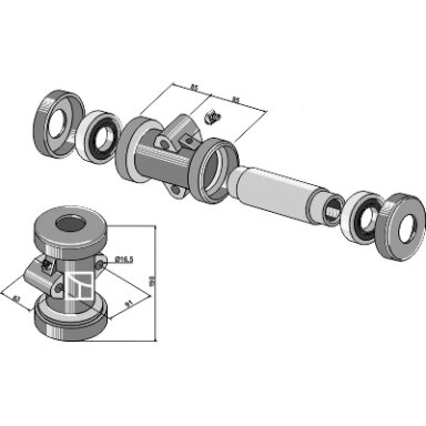 Guolis compl. for square shaft