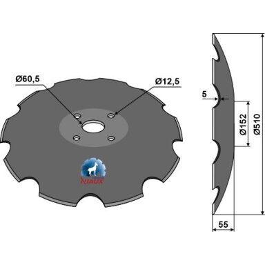 258513 Dantytas diskas Maschio / Gaspardo - Ø510
