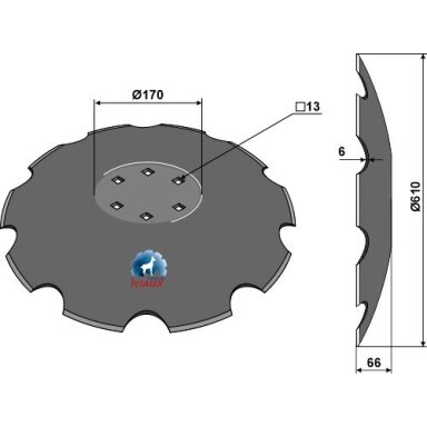 Lemken Dantytas diskas 3490466, Ø610