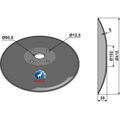 Diskas with flat neck - Ø410x5