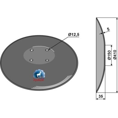 Diskas with flat neck - Ø410x5