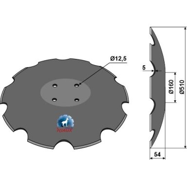 M65700201 Dantytas diskas Maschio / Gaspardo - Ø510x5