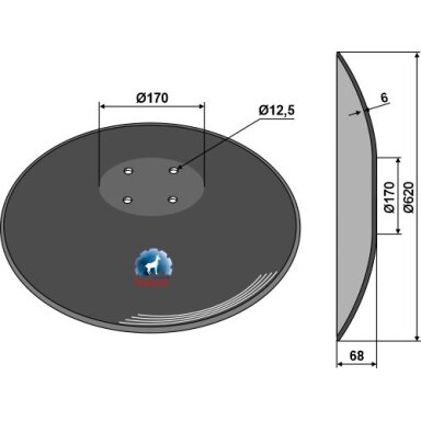 Diskas with flat neck - Ø620