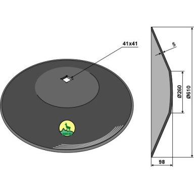 Diskas Ø610x5 - Truncated