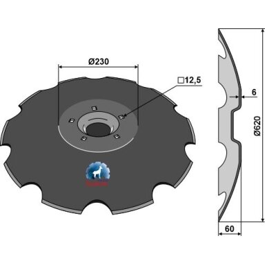 Lemken Dantytas diskas 3490467 - Ø620x6