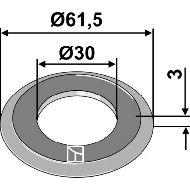 Riebokšlis, Ø61,5