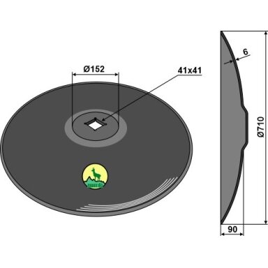 Diskas with flat neck - Ø710