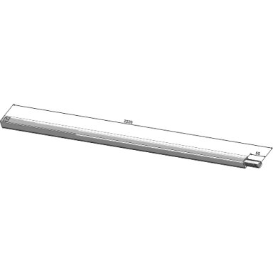Kvadratinio profilio velenas 30x30 - 2220 - M30x3,5