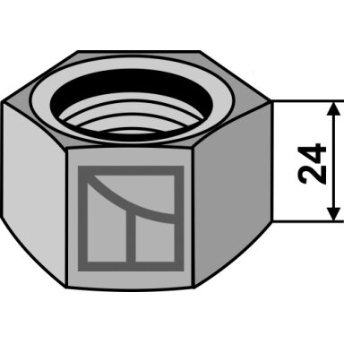 Veržlė M 30 x 3,5 for 30x30 square shaft