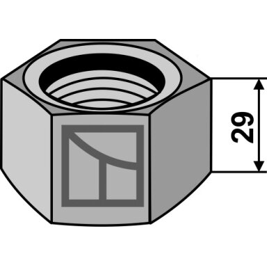 Veržlė M36x2 for square shaft
