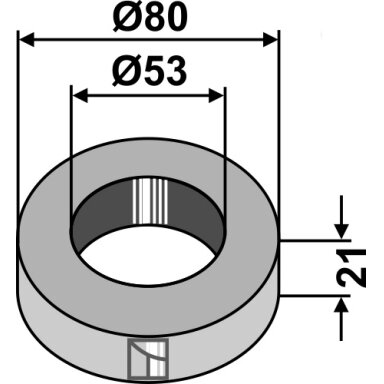 Distancinė detalė, 21mm