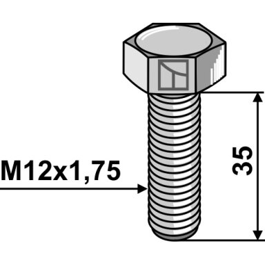 Šešiakampis varžtas - M12